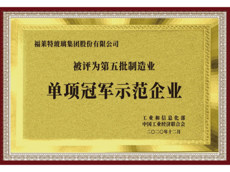 單項(xiàng)冠軍示范企業(yè)